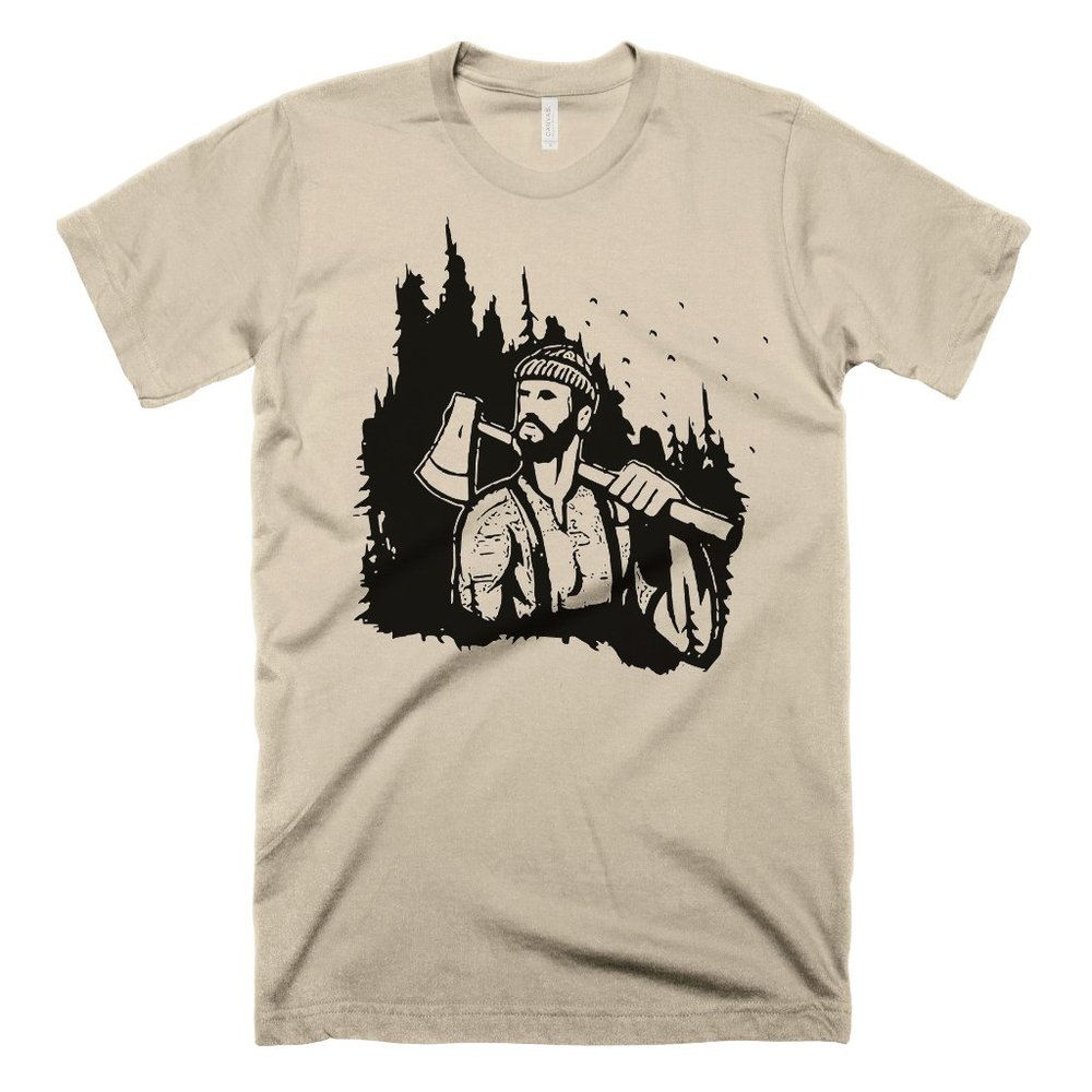 Lumberjack T-Shirt Woodland Shirt Camping Shirt Hiking Lover Gift Beard Shirt